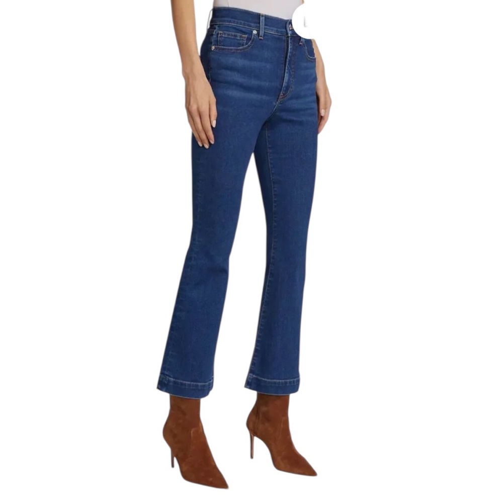 Veronica Beard Carson High Rise Ankle Flare Jeans Bright Blue Size 26